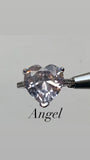 Angel heart cut cubic zirconia luxury crystal ring