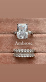 Ambrose luxury crystal ring set