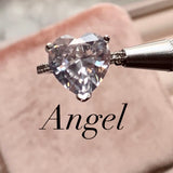 Angel heart cut cubic zirconia luxury crystal ring