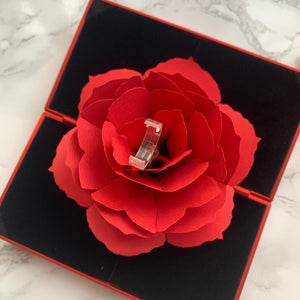 Pop up red rose ring gift box (box only ring not included)