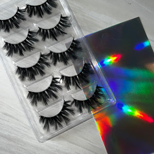 5 pairs fluffy lash board dramatic style