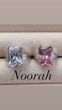 Noorah luxury Emerald cut crystal ring